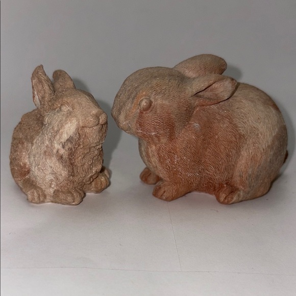 Source Unknown Other - Brown Rabbit Clay Figurine Set